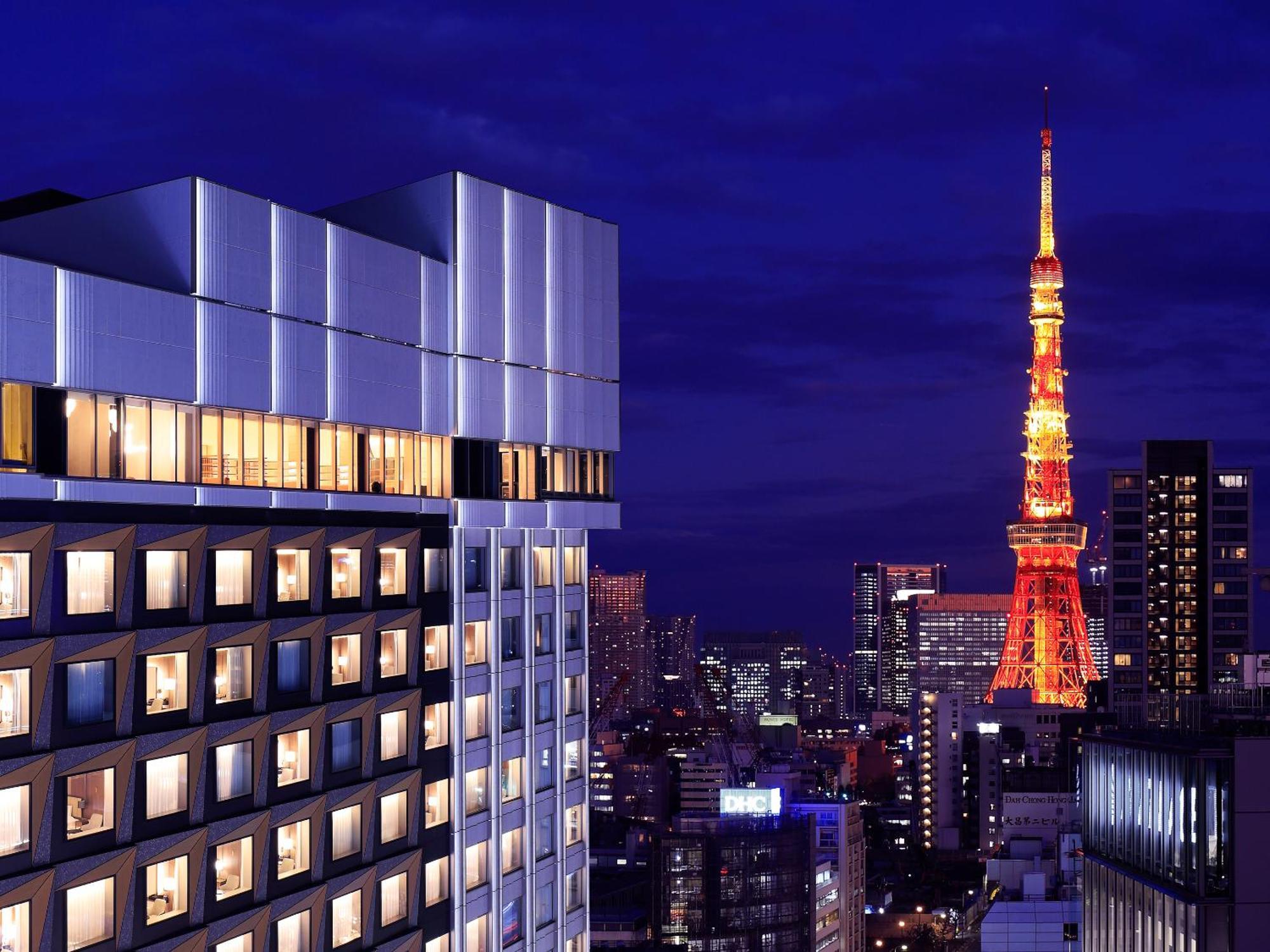 Mitsui Garden Hotel Roppongi Tokyo Premier Eksteriør billede The hotel at night